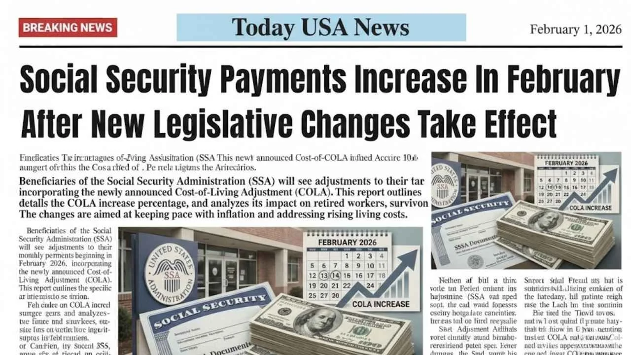 Social Security payments February, Social Security increase, added Social Security benefits, Social Security law changes, SSA payment update, retirement benefits increase, disability benefits update, U.S. Social Security news