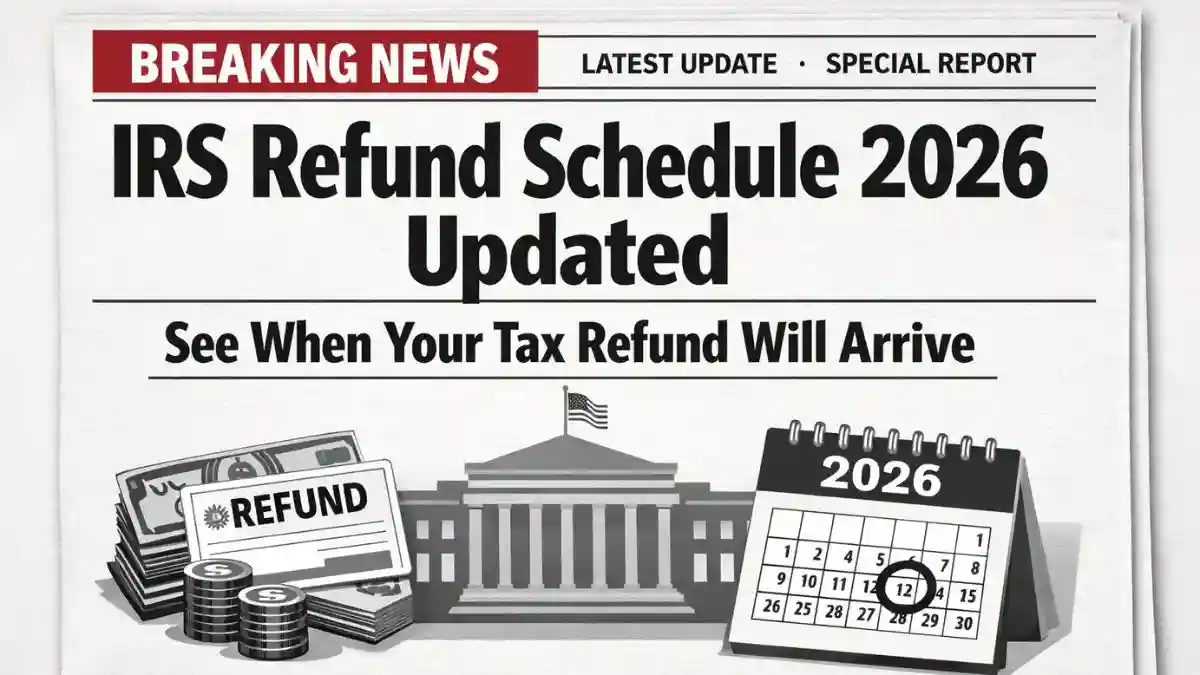 IRS refund schedule 2026, IRS refund dates, tax refund timeline 2026, IRS refund update, federal tax refund, IRS direct deposit, refund status check, U.S. tax season 2026